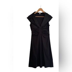 Searle Women’s Black Ruched Collard Tank Dress Size 2